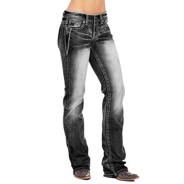American Flag Stretch Washed Bootcut Jeans – Pure Fit Story