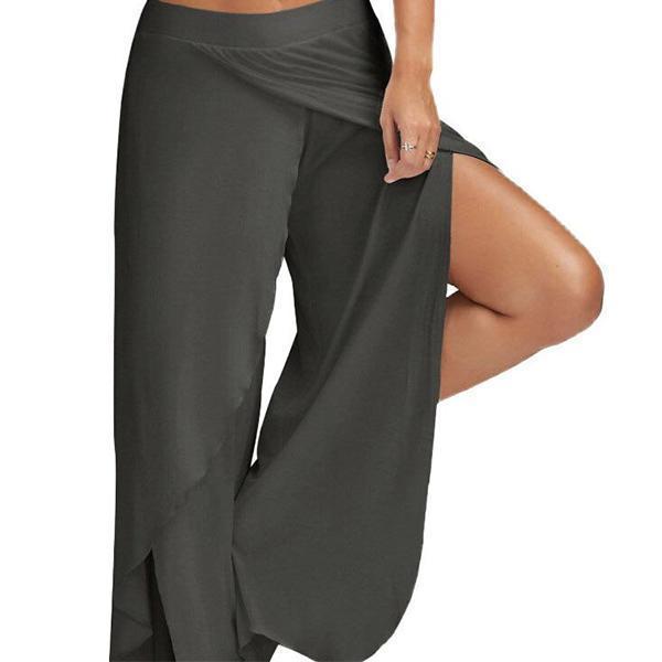 Wide Leg Flowy Casual Side Slit Yoga Pants – Pure Fit Story