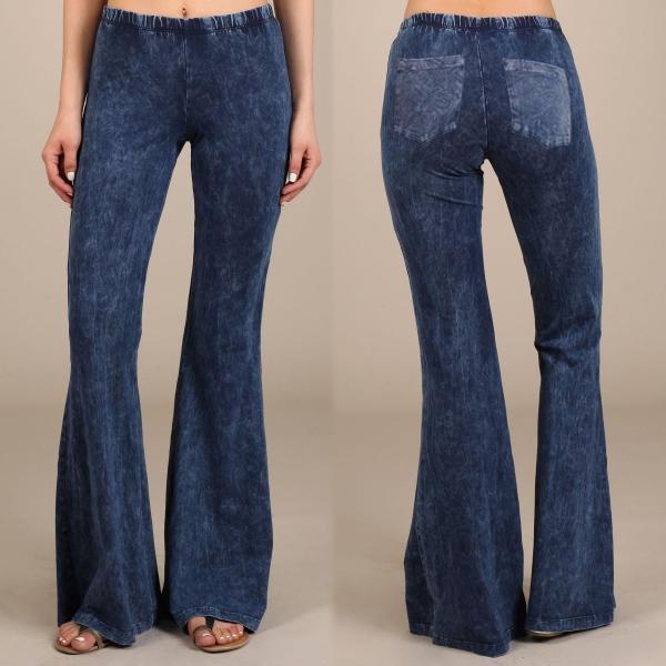 70s Groovy Elastic Waist Bell Bottom Stretch Jeans – Pure Fit Story