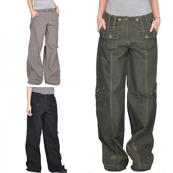 Adjustable Elastic Waistband Wide-leg Cargo Pants – Pure Fit Story