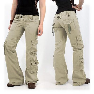 Multi-pocket Baggy Trousers Flared Cargo Pants – Pure Fit Story