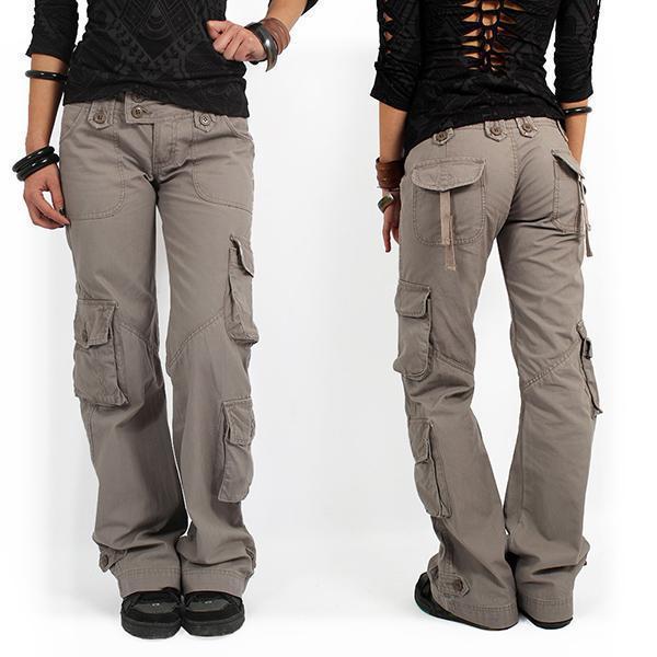 Multi-pocket Baggy Trousers Flared Cargo Pants – Pure Fit Story